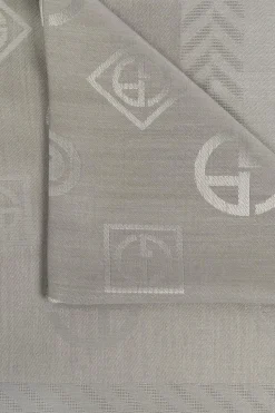 Giorgio Armani SZARY Szal z monogramem