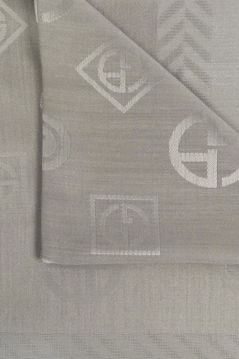Giorgio Armani SZARY Szal z monogramem