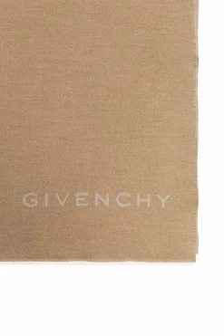 Givenchy beżowy Szal z logo