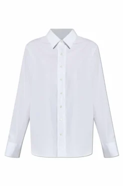 Givenchy BIAŁY Bawełniana koszula z wyszytym logo