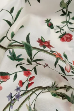 Givenchy BIAŁY Jedwabna chusta z motywem kwiatowym