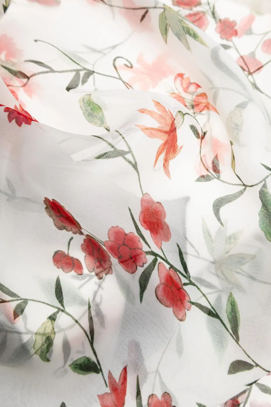 Givenchy BIAŁY Jedwabny szal