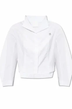 Givenchy BIAŁY Koszula z aplikacją