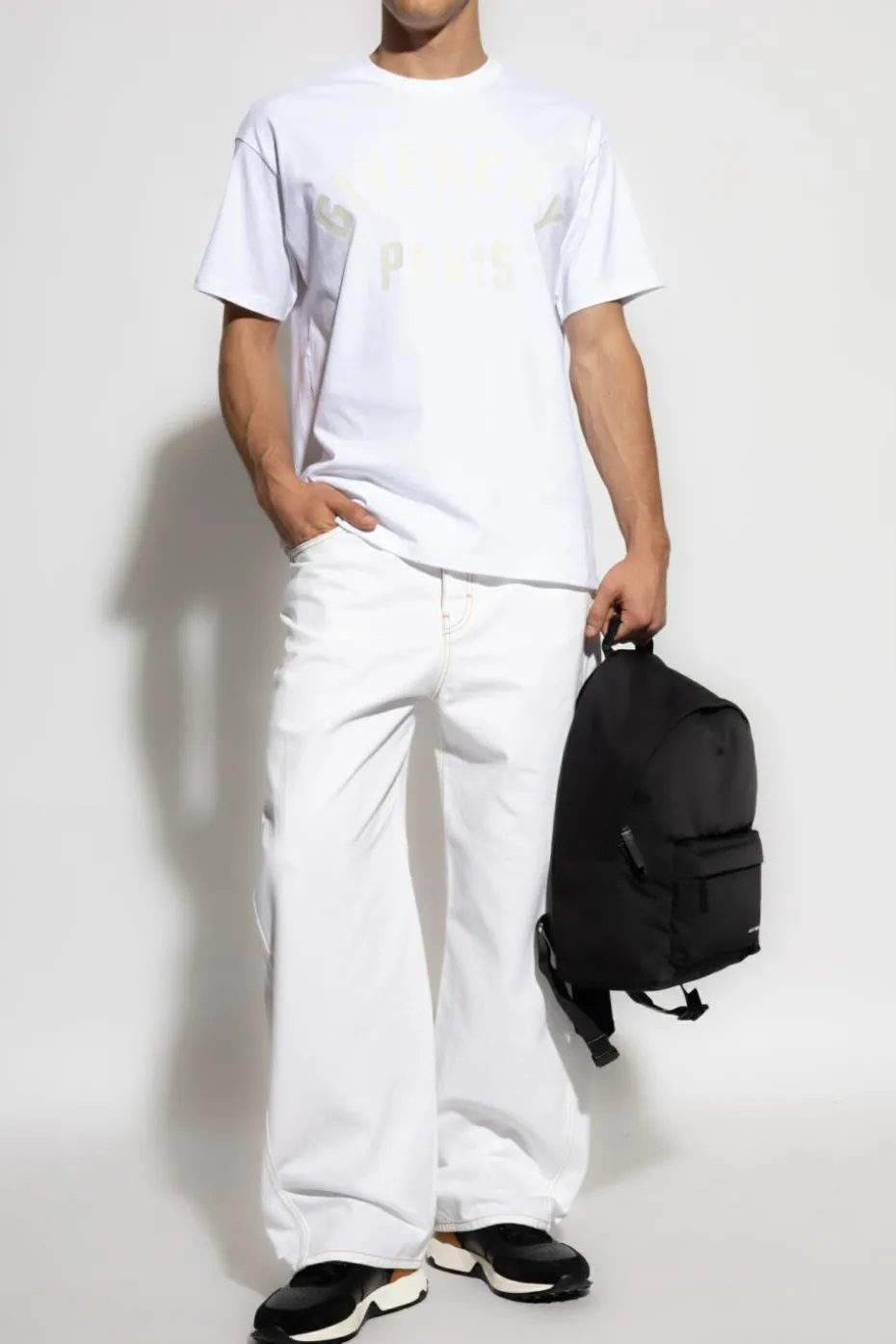 Givenchy BIAŁY T-shirt z logo
