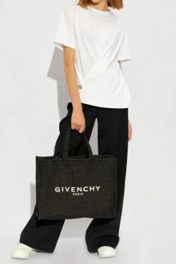 Givenchy BIAŁY T-shirt z marszczeniami