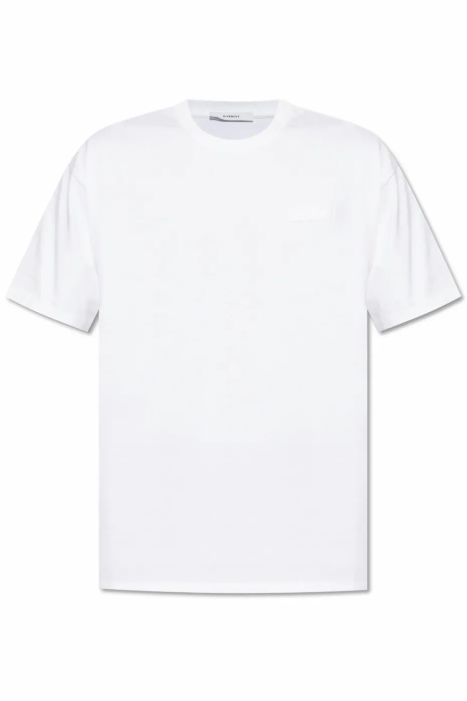 Givenchy BIAŁY T-shirt z naszywką z logo