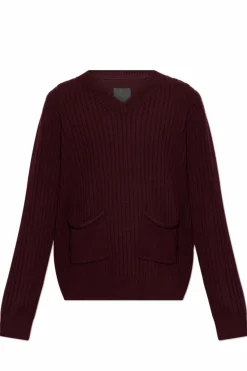 Givenchy BORDO Sweter z kieszeniami