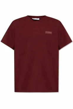 Givenchy BORDO T-shirt z naszywką z logo