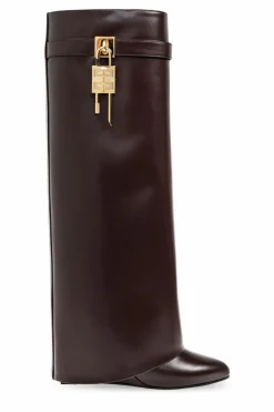 Givenchy BRĄZOWY Kozaki na obcasie `Shark`
