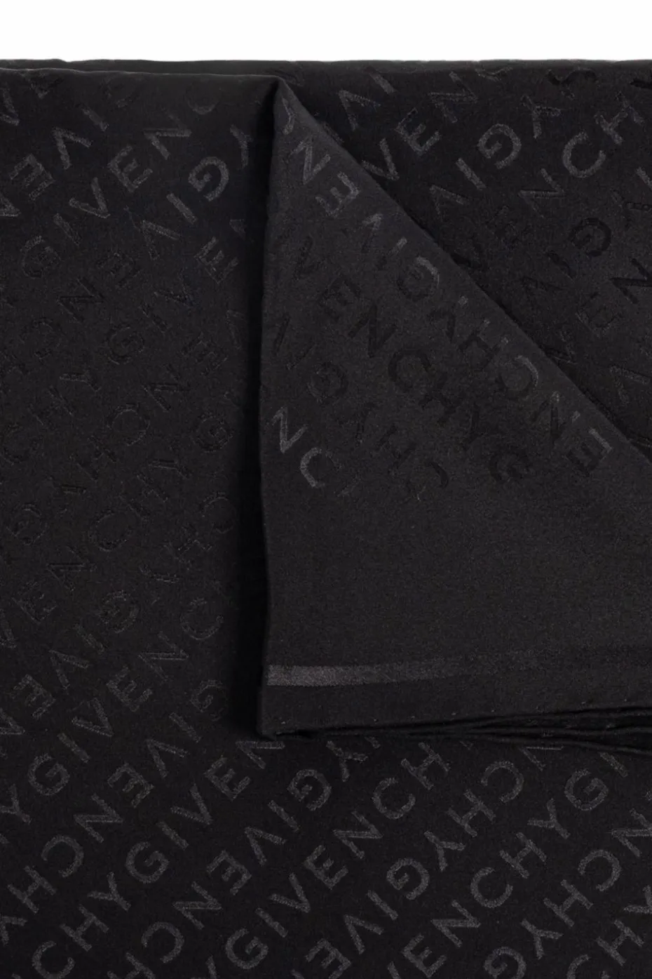 Givenchy CZARNY Jedwab szal