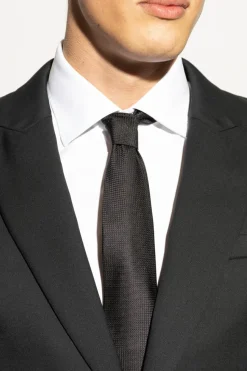 Givenchy CZARNY Jedwabny krawat