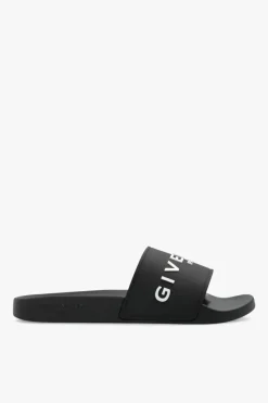 Givenchy CZARNY Klapki z logo
