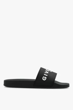 Givenchy CZARNY Klapki z logo