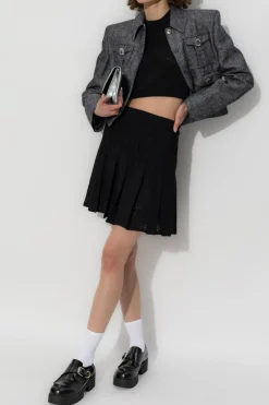 Givenchy CZARNY Plisowana spódnica