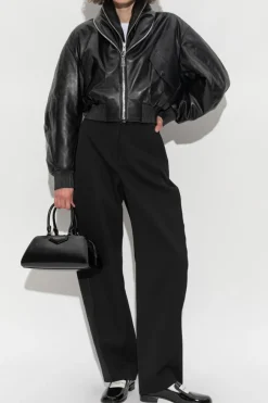 Givenchy CZARNY Skórzana kurtka