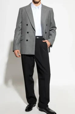 Givenchy CZARNY Spodnie w kant