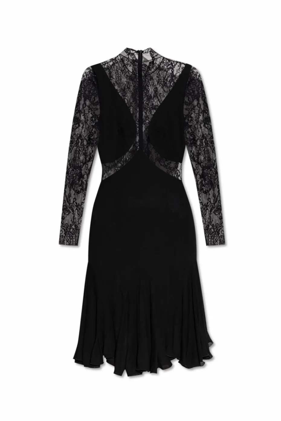 Givenchy CZARNY Sukienka z koronkowymi wstawkami