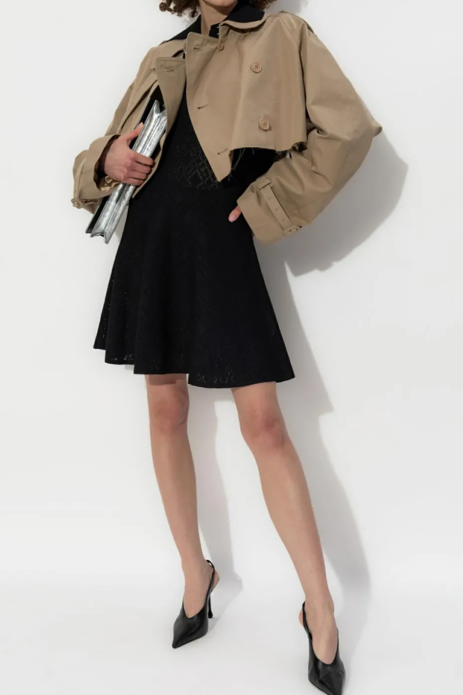 Givenchy CZARNY Sukienka z kołnierzem