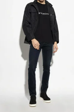 Givenchy CZARNY T-shirt z logo