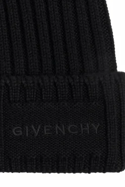 Givenchy CZARNY Wełniana czapka z logo