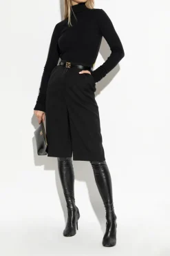Givenchy CZARNY Wełniane szorty