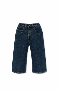 Givenchy GRANATOWY Jeansowe bermudy