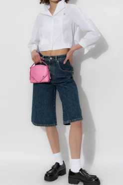 Givenchy GRANATOWY Jeansowe bermudy