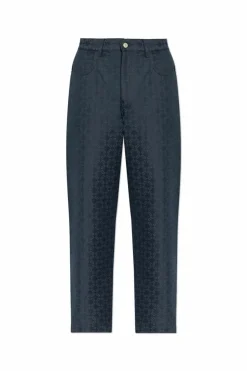 Givenchy GRANATOWY Jeansy z monogramem