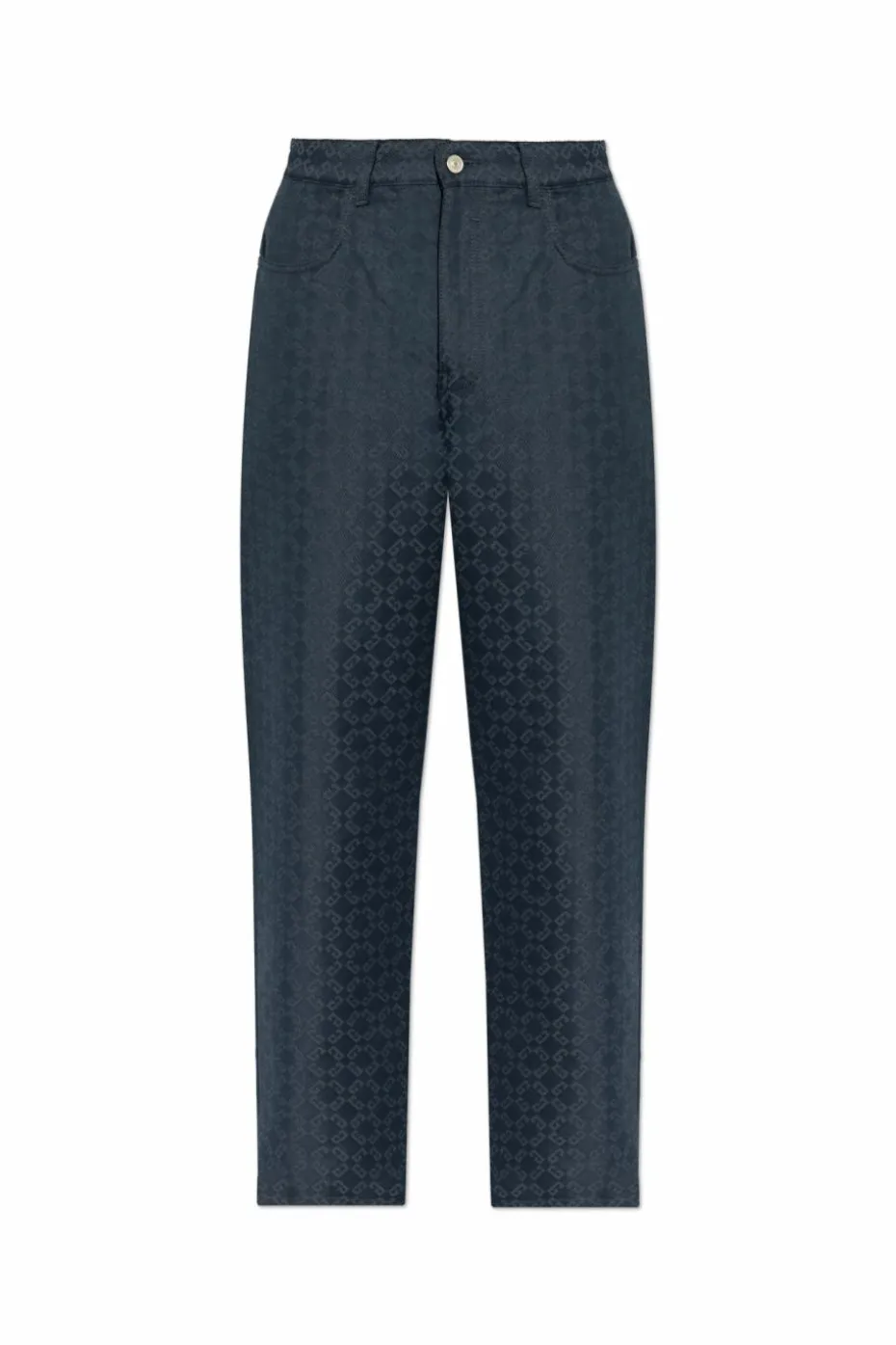 Givenchy GRANATOWY Jeansy z monogramem
