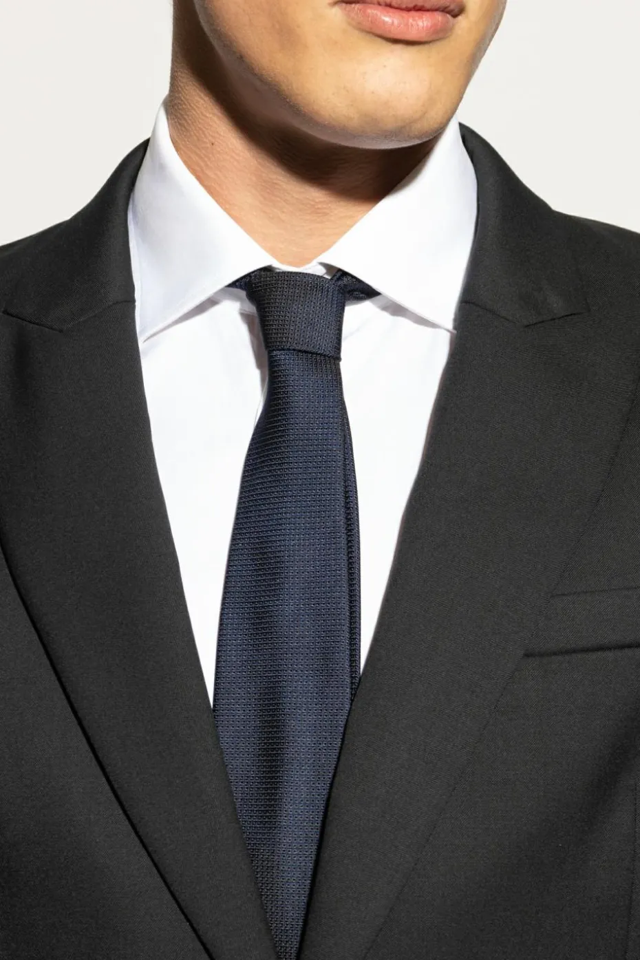 Givenchy GRANATOWY Jedwabny krawat