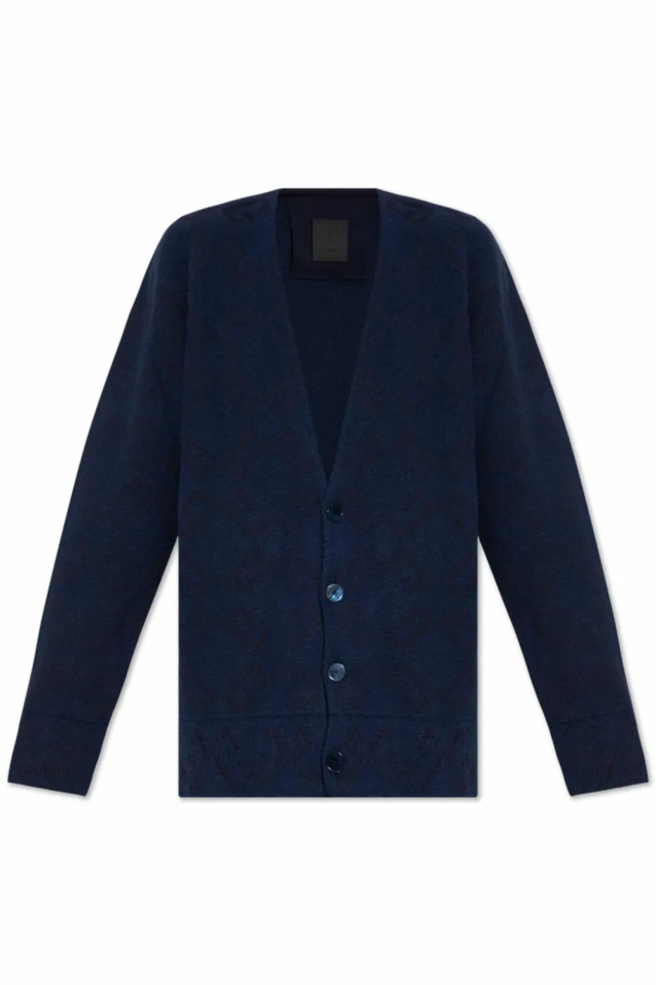 Givenchy GRANATOWY Kardigan z logo