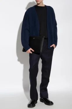 Givenchy GRANATOWY Kardigan z logo