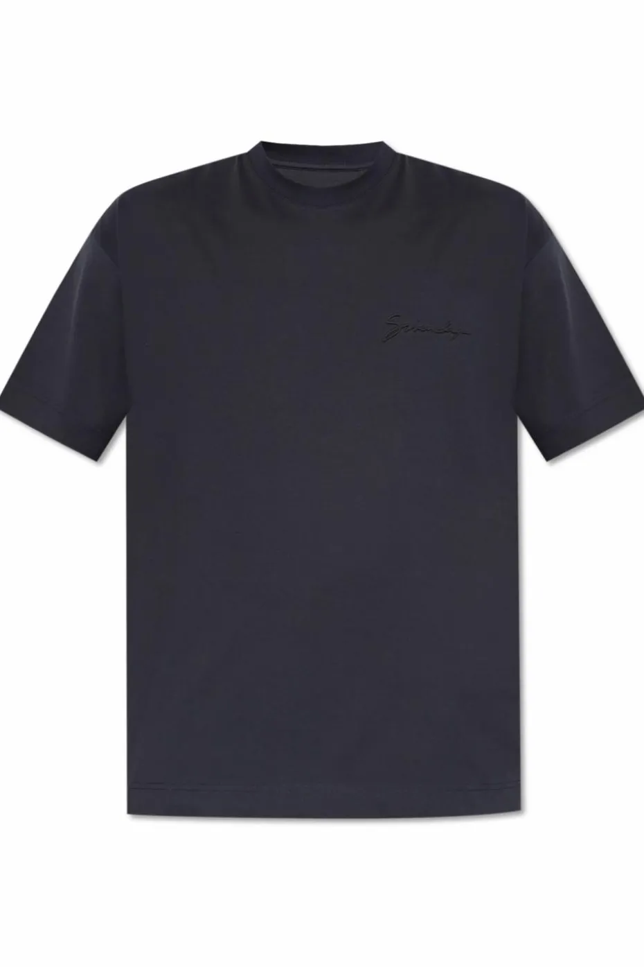 Givenchy GRANATOWY T-shirt z okrągłym dekoltem