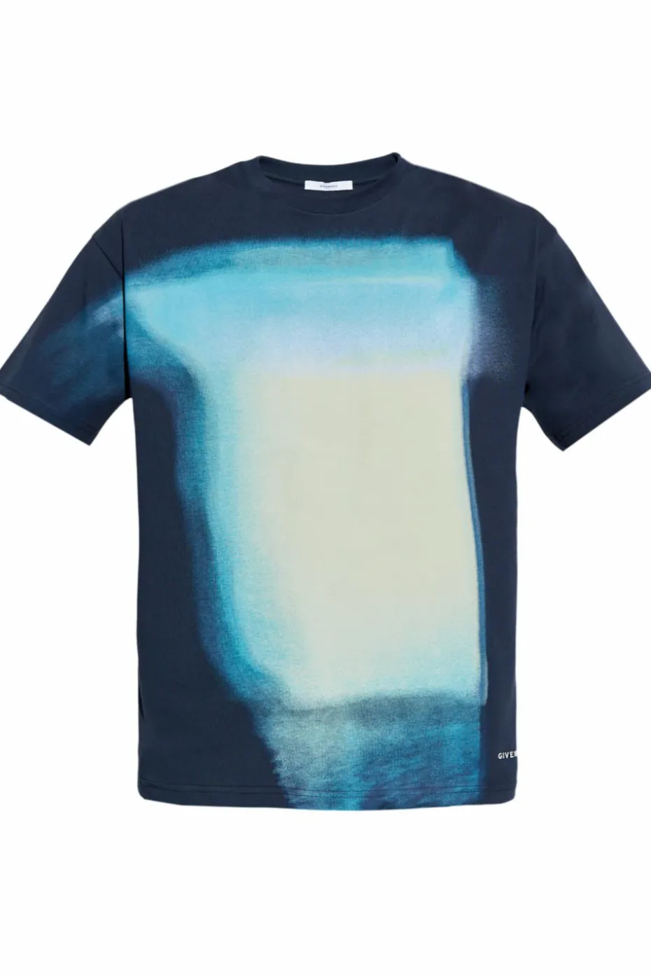 Givenchy GRANATOWY T-shirt z nadrukiem