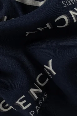 Givenchy GRANATOWY Wełniany szal