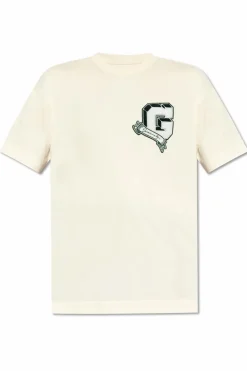 Givenchy kremowy T-shirt z okrągłym dekoltem