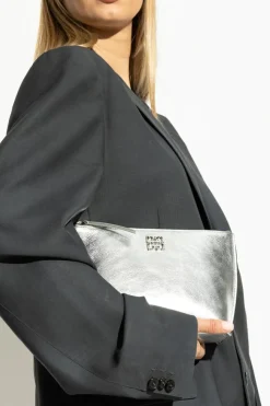 Givenchy SREBRNY Czarna kopertówka ‘Liquid’