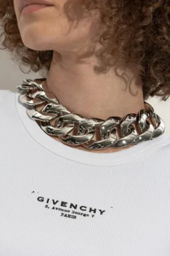 Givenchy SREBRNY Mosiężny naszyjnik