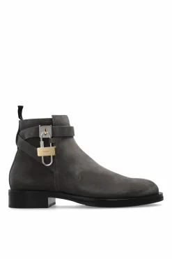 Givenchy SZARY Botki `Lock`