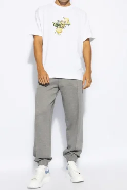 Givenchy SZARY Dresowe spodnie z zaszewkami