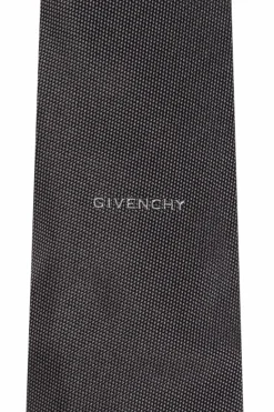 Givenchy SZARY Jedwabny krawat