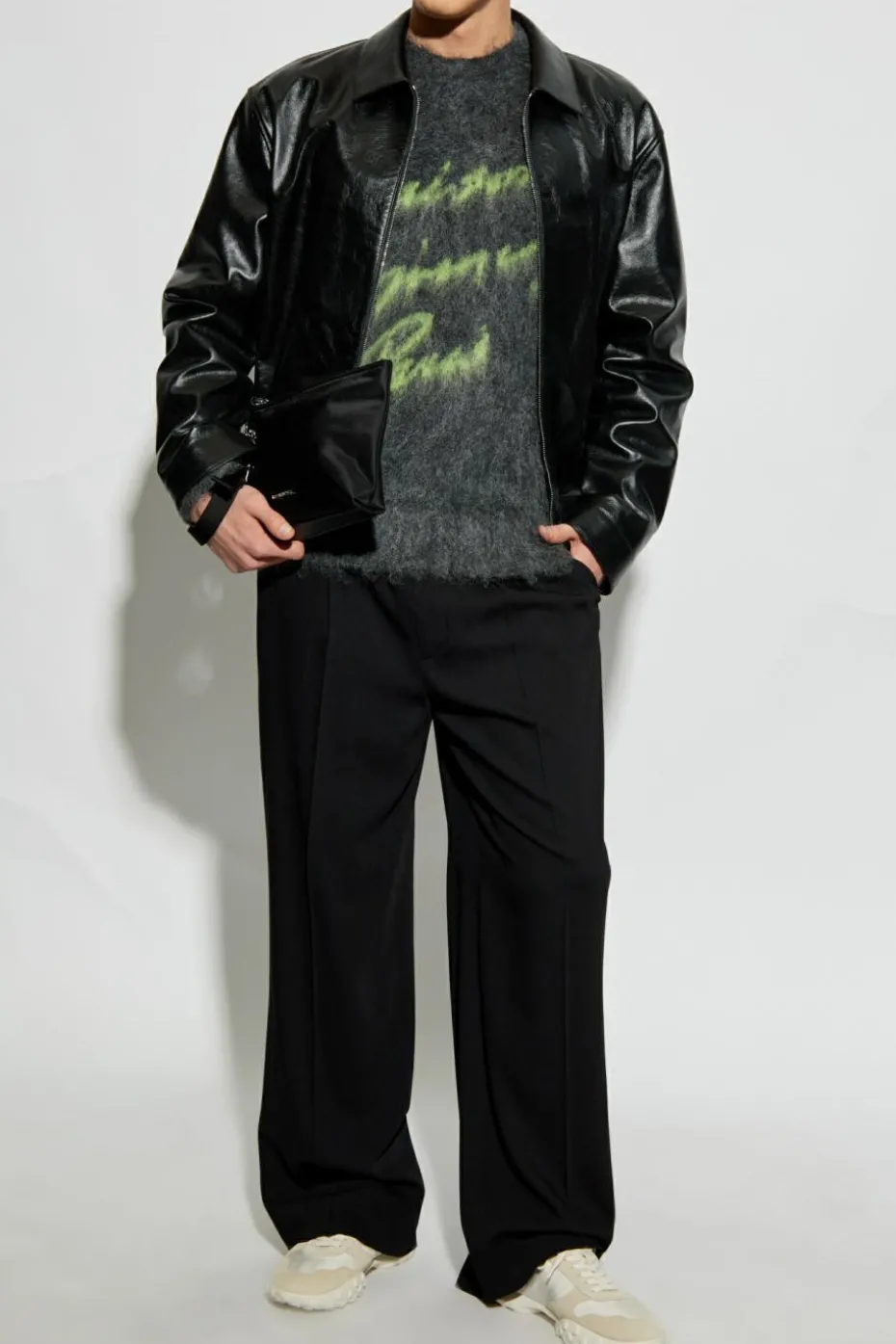 Givenchy SZARY Moherowy sweter