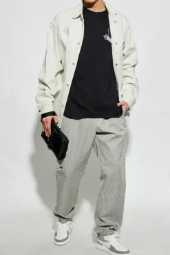 Givenchy SZARY Spodnie z monogramem