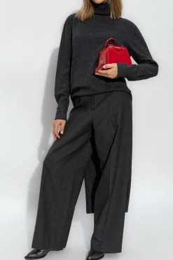 Givenchy SZARY Wełniane spodnie