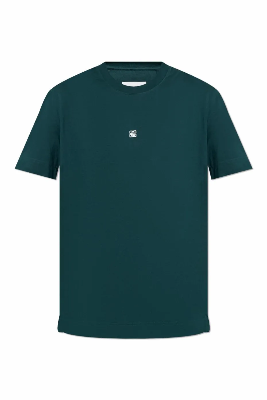 Givenchy ZIELONY Bawełniany t-shirt z wyszytym logo