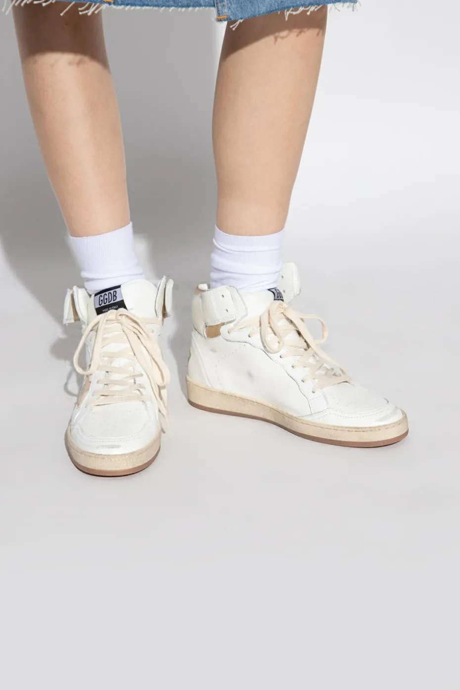 Golden Goose BIAŁY Sportowe buty za kostkę ‘Sky Star’
