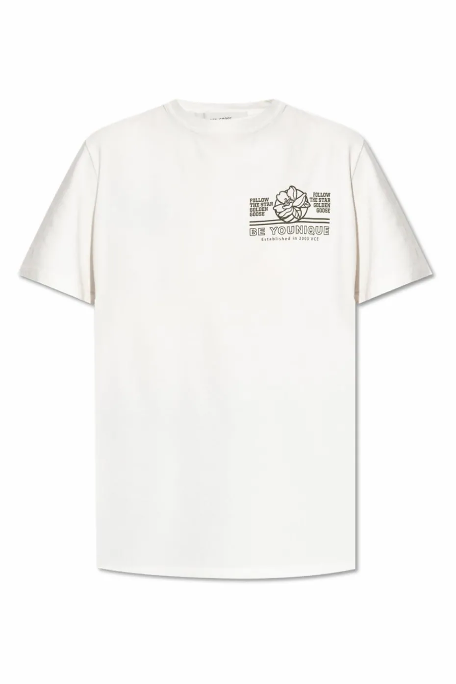 Golden Goose BIAŁY T-shirt z nadrukiem
