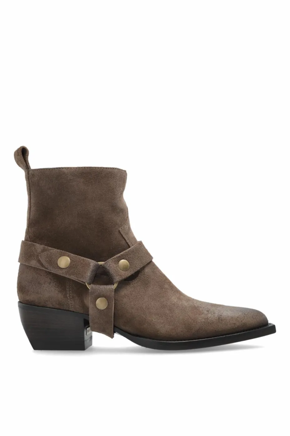 Golden Goose BRĄZOWY Skórzane botki