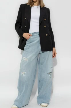 Golden Goose CZARNY Dwurzędowa marynarka
