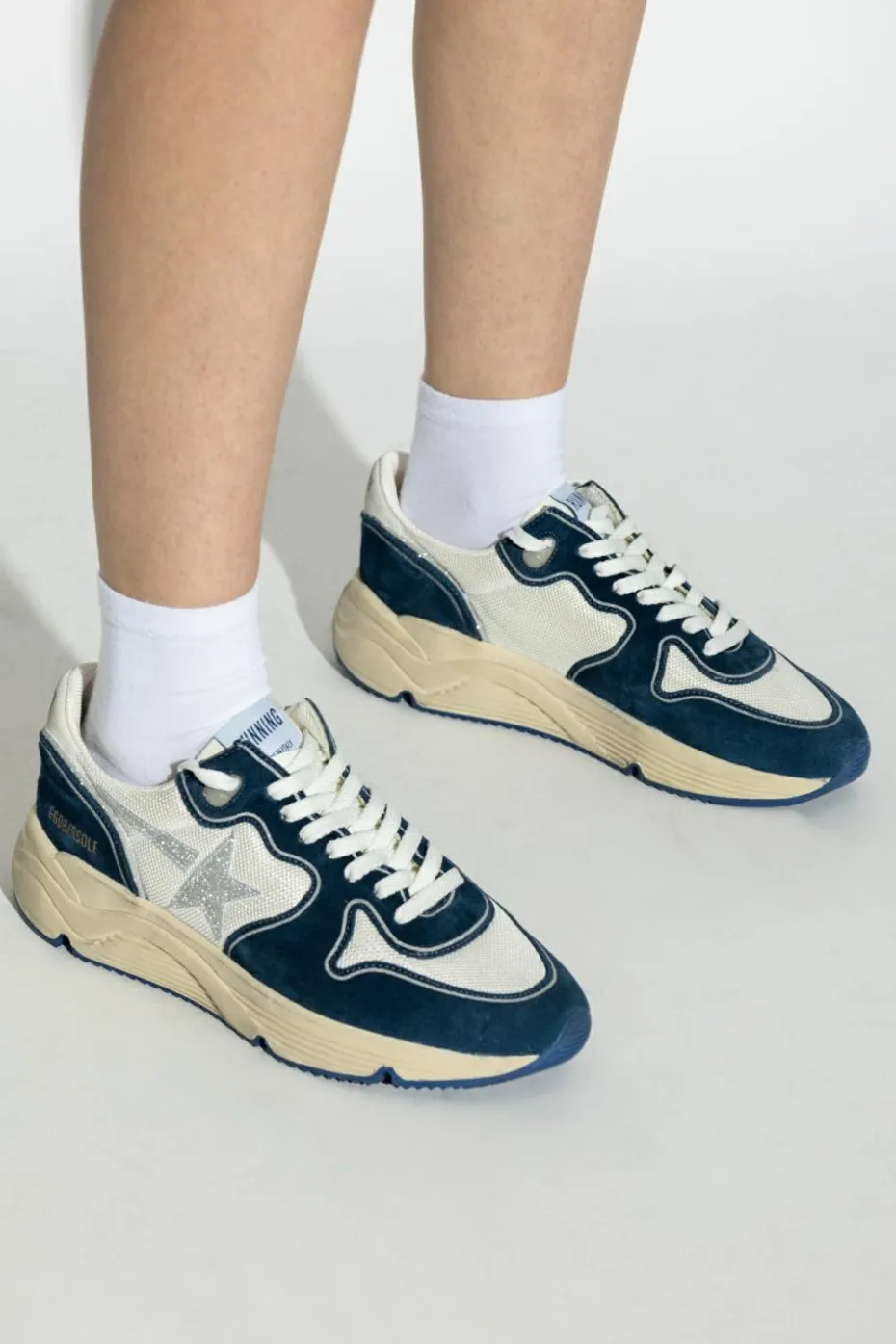 Golden Goose GRANATOWY Buty sportowe `Runnning Sole`